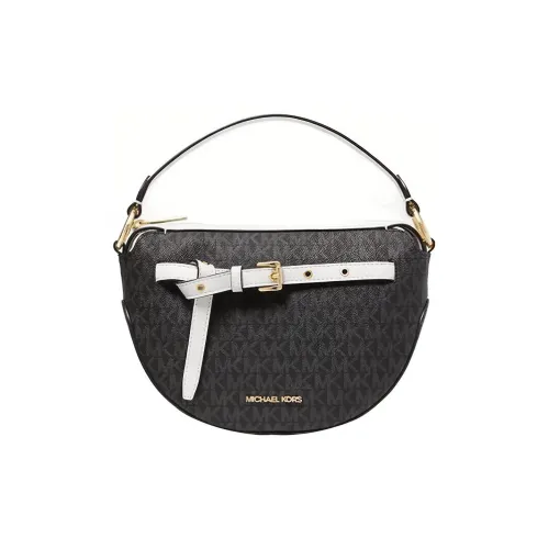 MICHAEL KORS Эмилия Холст Сумка Полумесяц Седло Сумка Сумка через плечо Сумка на плечо Средний Женская Черная