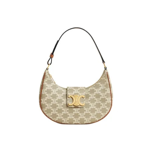 CELINE Сумка из коровьей кожи сумка через плечо женская серо-бежевая