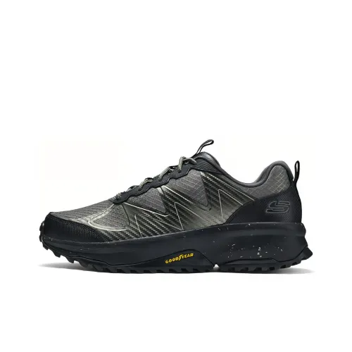 Skechers Уличная обувь Низкий топ Оливковый Черный Мужской