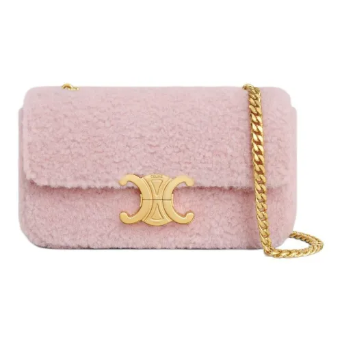 CELINE Shearling Сумка через плечо Женская Светло-розовая