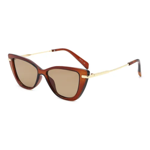 Пара Ponyo PC Кошачий глаз Солнцезащитные очки Унисекс Оранжевый