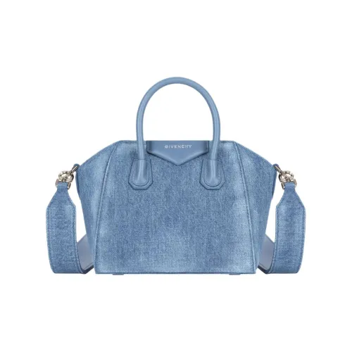Givenchy Antigona Хлопковая сумка через плечо мини-сумка женская средне-голубая