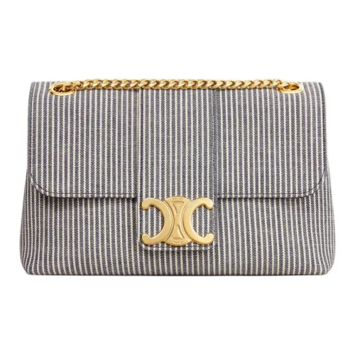 CELINE Ткань Сумка Сумка через плечо Сумка через плечо Средняя Женская Морской синий