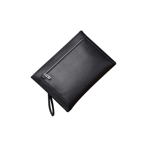 DOSRFINI Коровья кожа Конверт Сумка Запястный Клатч Обычный Мужской Черный