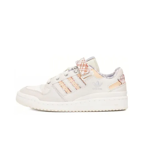 Adidas Originals FORUM Low Амортизация Износостойкий Низкий Топ Скейтборд Кроссовки Женские Бежево-розовые