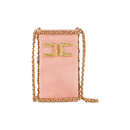 Elisabetta Franchi Полиэстер и Хлопок Одно Плечо Через Плечо Чехол для Телефона Женский Коричневый Розовый