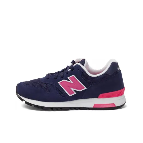 New Balance NB 565 Амортизация и Устойчивость к Износу Покрытие Низкий Верх Беговые Кроссовки Женские Темно-Синий и Розовый