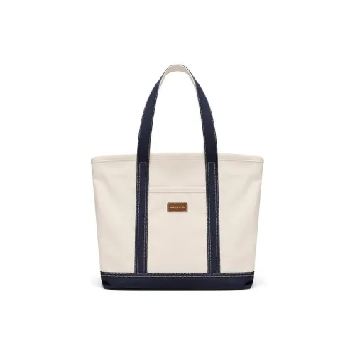 MAKEUP KITTEN Canvas Tote Bag Shopping Bag Shoulder Bag Large Women's Ecru Blue MAKEUP KITTEN Холщовая сумка-тоут сумка для покупок сумка через плечо большая женская экрю и синяя