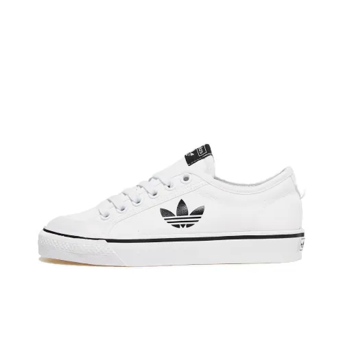 Adidas Originals NIZZA Амортизация Износостойкие Низкие Кроссовки для Скейтбординга Унисекс Белые