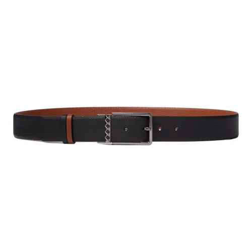 Valentino Stud Детали Шпилька Кожаные ремни Мужской Черный коричневый Ширина 3,5 см
