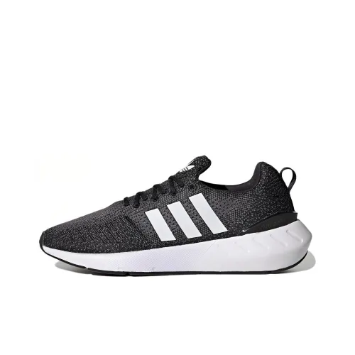 Adidas Originals Swift Run 22 Slip-resistant Abrasion-resistant Low-top Беговые кроссовки Унисекс Серый Черный