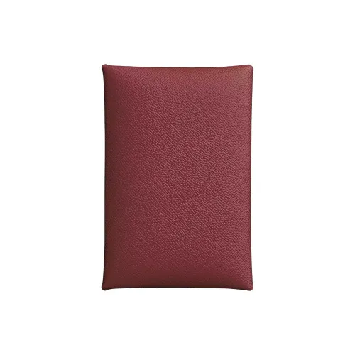 HERMES Calvi Madame Телячья кожа Держатель для карт Женские 55 Руж H HERMES Красный