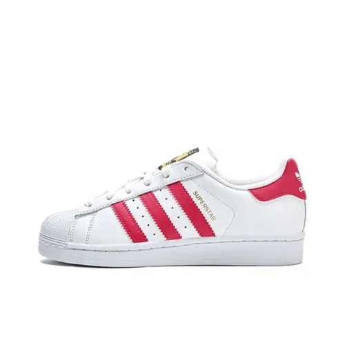 Adidas Originals SUPERSTAR Low Топ Скейтборд Кроссовки Унисекс Розовый Красный