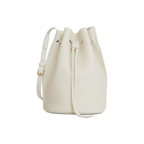 MANSUR GAVRIEL Галька Кожа Сумка-ведро Сумка через плечо Женская Белая