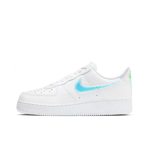 Nike Air FORCE 1 'Радуга Пиксель' Низкие Кроссовки для скейтбординга Мужские Белые
