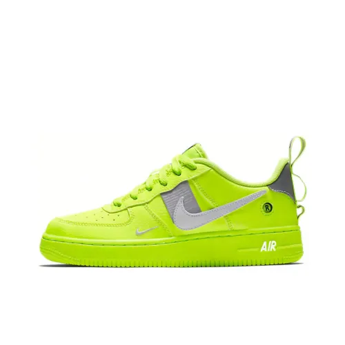 Nike Air FORCE 1 LV8 Utility Volt Lychee Кожа Низкий Топ Скейтбординг Кроссовки Женские Неоновый Зеленый