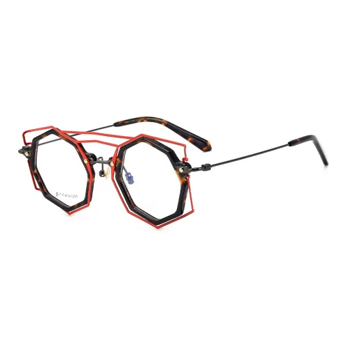 THANKSGIVING Титан Пластина And Титановый сплав Ацетат металла Нерегулярная форма Оправы для очков Унисекс