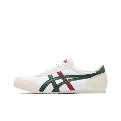 Onitsuka Tiger Track Trainer Амортизаторы Шок Устойчивость к Сцеплению Устойчивость к Износу Низкий Топ Casual Унисекс Белый Зеленый