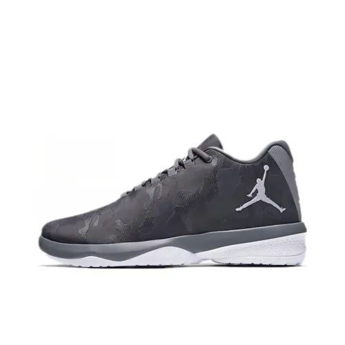 Джордан B. Fly Shock Absorbers Slip-Resistant Abrasion-Resistant Low-Top Basketball Shoes Men's Gray White