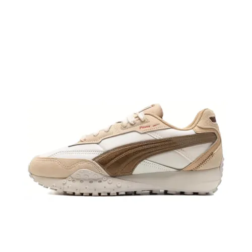 PUMA Blktop Rider Амортизация Износостойкие Низкие Кроссовки для Бега Унисекс Белый Умбра