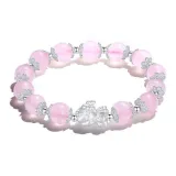 Браслет с бусинами "Fortune Bead" с китайскими благоприятными животными [Розовая цветная глазурь]