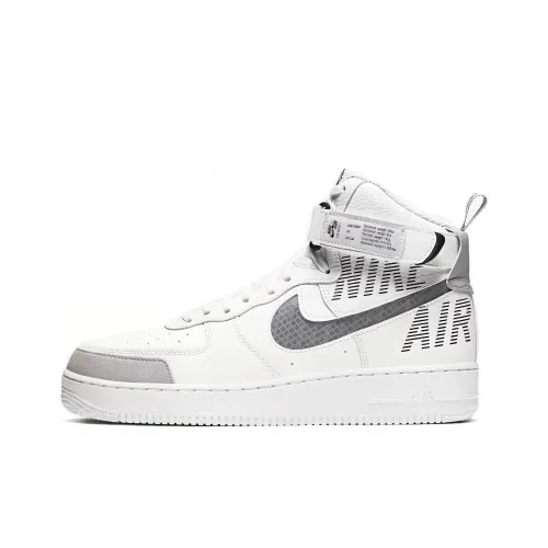 Nike Air Force 1 High Топ Скейтборд Кроссовки Унисекс Белый Серый