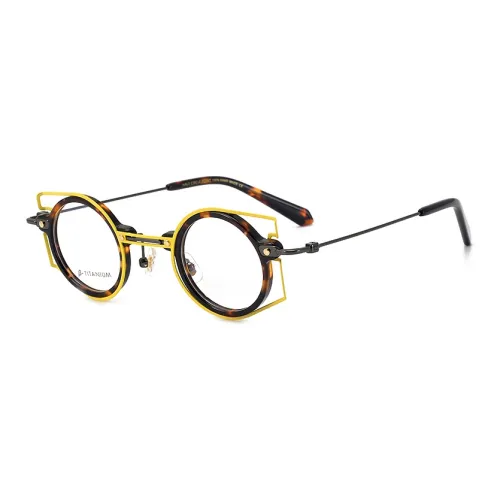 THANKSGIVING Титан Пластина And Титановый сплав Ацетат металла Круглые Оправы для очков Унисекс