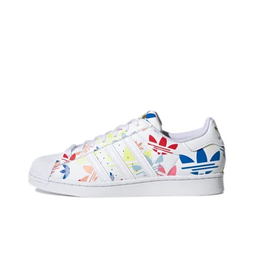 Adidas Originals SUPERSTAR Low Топ Скейтборд Кроссовки Унисекс Белый Желтый Синий