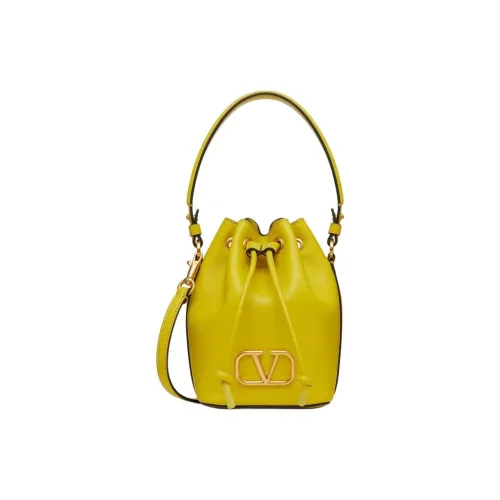 Valentino Vlogo Мягкая сумка из овчины в форме ведра сумка через плечо сумка мини женская кедровый желтый