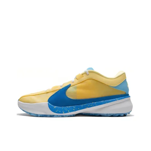 Nike Freak 5 Zoom EP Low Топ Баскетбольные кроссовки Мужской Желто-синий