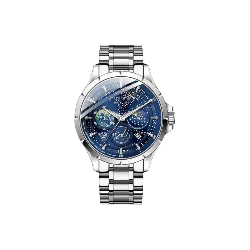 GUANQIN Кварцевый механизм Мужские часы 42 мм Синий