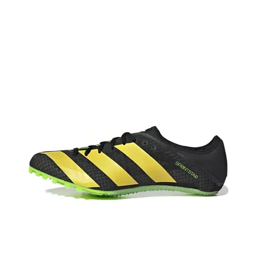 Adidas Sprintstar Износостойкие Дышащие Низкие Беговые Кроссовки Мужские Черные Желтые