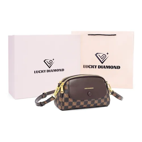 LUCKY DIAMOND PVC Сумка через плечо Стандартная Женская Кофейного цвета