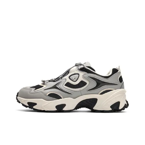 FILA FUSION ANCERUS PLUS Одиночный глаз Shoe Flying Spine Амортизация And Дышащий Низкий топ Casual Мужской Кремниевый серый