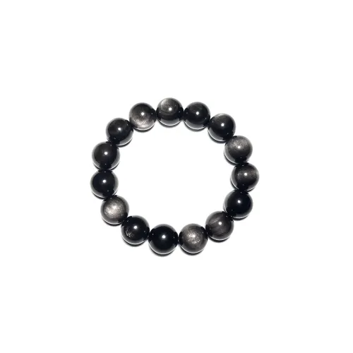 MOUNTAINS AND MANS Серебряный SHEEN Обсидиан Браслеты Унисекс