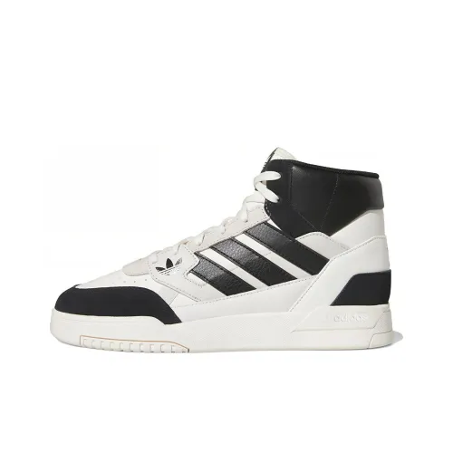 Adidas Originals DROP STEP SE Slip-Resistant Abrasion-Resistant High-Top Skateboard Shoes Unisex White Black