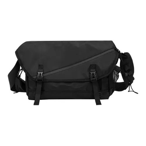 ALOENEY Нейлоновая сумка через плечо мужская черная