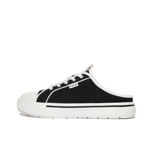 FILA Обувь Скейтборд Низкий Топ Кроссовки для скейтбординга Унисекс Черный Корейский стиль