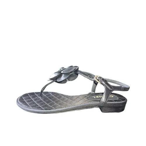 CHANEL Повседневные One Sandals с ремешком Женские Черные