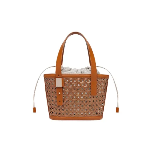 Rodo Прутья ивы Тоут Сумка Сумка для покупок Сумка на плечо Сумка Женская Темно-коричневая