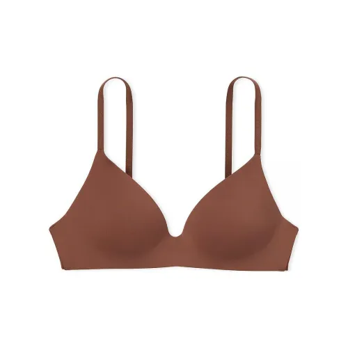 Victoria's Secret The T Shirt Collection 2314 Комфортный стиль Легко подкладочный Беспроводной бюстгальтер Женский Коричневый