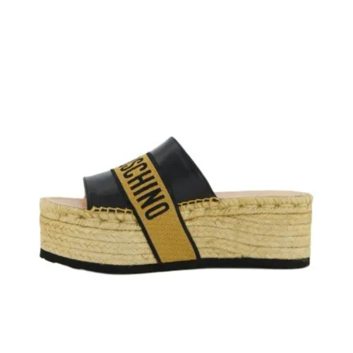 LOVE MOSCHINO Ткани вязаные Повседневный Тапочки Женские Черный Коричневый 5,5 см