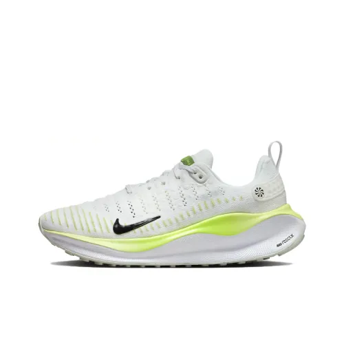 Nike React Infinity Run Flyknit 4 Slip-resistant Abrasion-resistant Low-top Беговые кроссовки Мужские Белый Зеленый