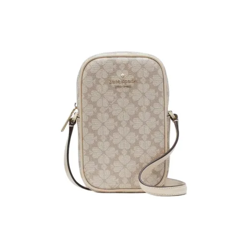 Kate Spade Цветочный дизайн PVC Сумка через плечо для мобильного телефона Женская Темно-бежевый Многоцветный