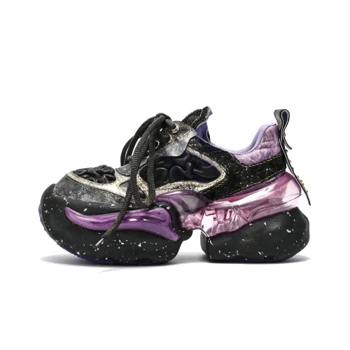 VINYVIOLA Амортизация устойчивые к истиранию увеличивающие высоту низкие топовые кроссовки с толстой подошвой женские