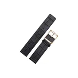 Бамбук с рельефом, черный, цвет ремня — розовое золото