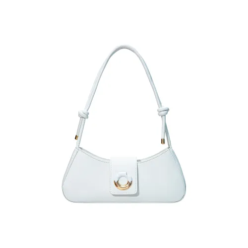 GF Искусственная кожа Багетная сумка Сумка через плечо Сумка через плечо Женская Белая