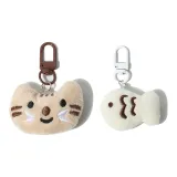 Коричневая подвеска с кошкой + маленькая подвеска с белым рыбкой