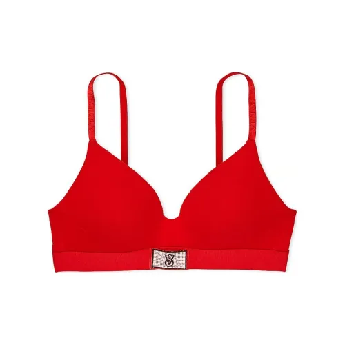Victoria's Secret Розовый The T Рубашка SHINE Патч T Рубашка Беспроводной Бюстгальтер Lipstick Бюстгальтер Женские Красный