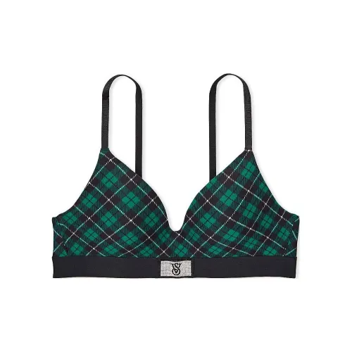 Victoria's Secret Розовый The T Рубашка SHINE Патч T Рубашка Беспроводной Бюстгальтер SP Бюстгальтер Женские Зеленый